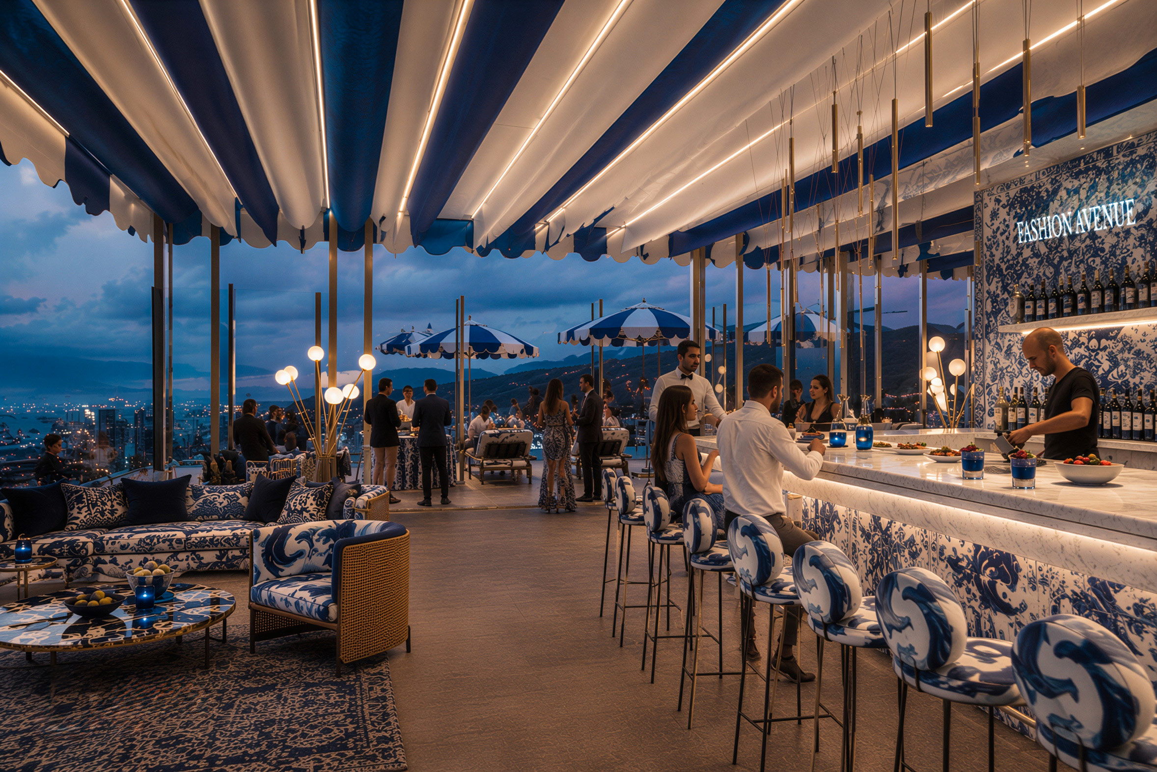 Indoor and Outdoor Cafe-Restaurants